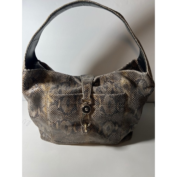 Dooney and Bourke Elegant Snake Print Shoulder Bag - Picture 1 of 10